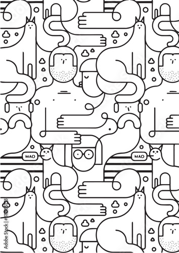 Graphic Doodles workshop illustrations human animal cat dog activity social art music magazine