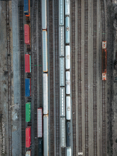 Drone Shot of a Railway Station 