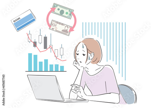 お金の管理がうまくできず不安な女性