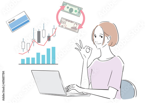 お金の管理を上手にしている若い女性