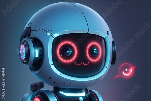 AI Chatbot Companion: Conversational Robot in 3D Render