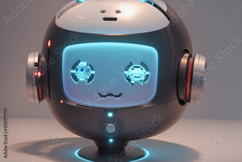 AI Chatbot Companion: Conversational Robot in 3D Render