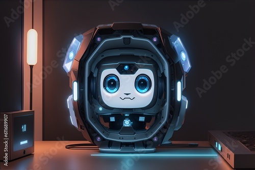 AI Chatbot Companion: Conversational Robot in 3D Render