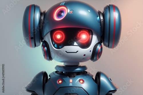 AI Chatbot Companion: Conversational Robot in 3D Render