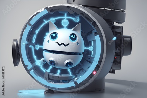 AI Chatbot Companion: Conversational Robot in 3D Render