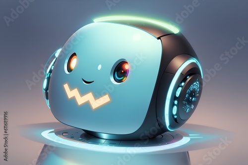 AI Chatbot Companion: Conversational Robot in 3D Render