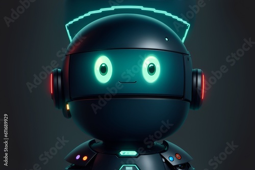 AI Chatbot Companion: Conversational Robot in 3D Render