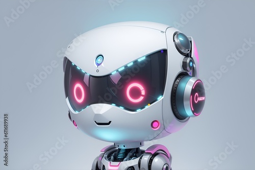 AI Chatbot Companion: Conversational Robot in 3D Render