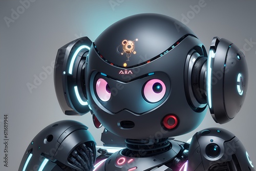 AI Chatbot Companion: Conversational Robot in 3D Render