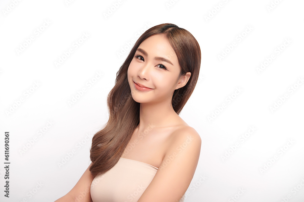 Beautiful young asian woman with clean fresh skin on white background, Face care, Facial treatment, Cosmetology, beauty and spa, Asian women portrait. Beautiful young asian woman with clean fresh skin on white background, Face care, Facial treatment, Cosmetology, beauty and spa, Asian women portrait.