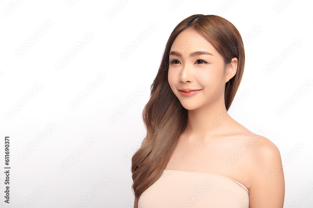 Beautiful young asian woman with clean fresh skin on white background, Face care, Facial treatment, Cosmetology, beauty and spa, Asian women portrait. Beautiful young asian woman with clean fresh skin on white background, Face care, Facial treatment, Cosmetology, beauty and spa, Asian women portrait.