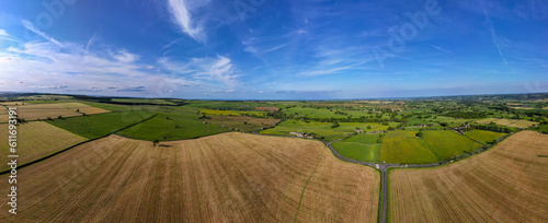 Scenic aerial landscape photography in Yorkshire, UK