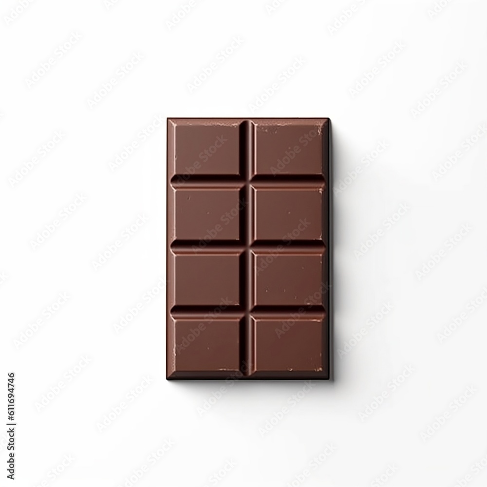 Chocolate bar isolated on white background, Generative AI Chocolate bar isolated on white background, Generative AI