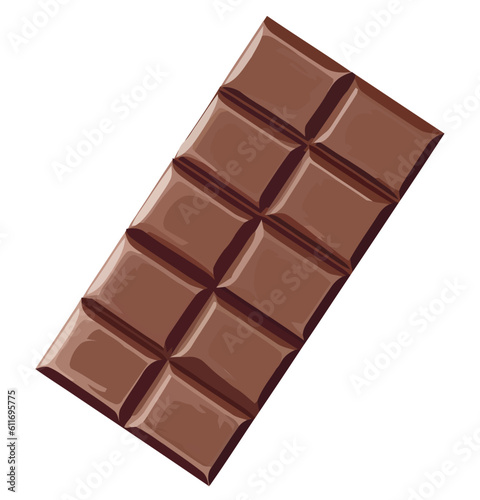 sweet chocolate bar vector illustration