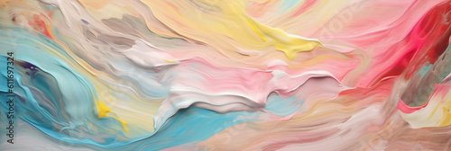 Abstract pastel color oil paint texture background  banner  generative AI