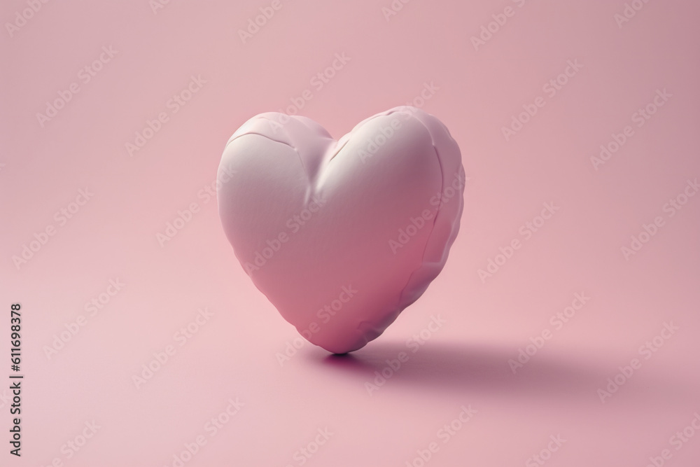 Heart in minimal concept. The heart as a symbol of love and purity. Generative Ai