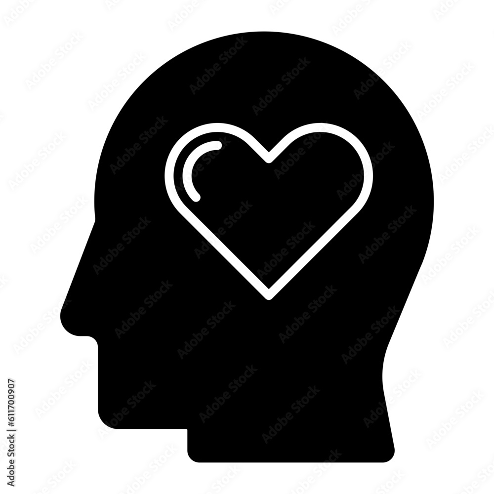 In Love Glyph Icon In Love Glyph Icon