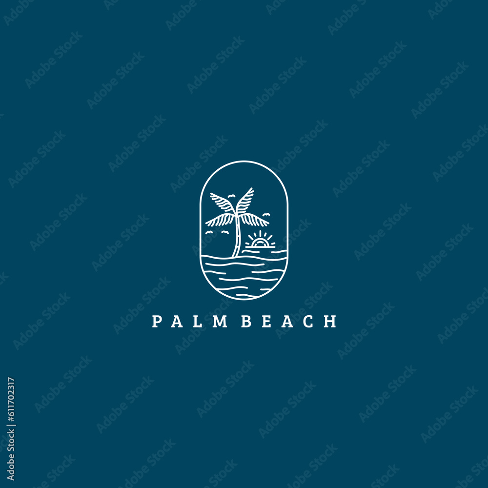 line palm beach logo design line palm beach logo design