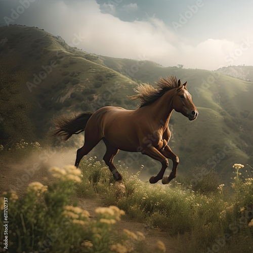 Wild Horses, Generative AI Illustration