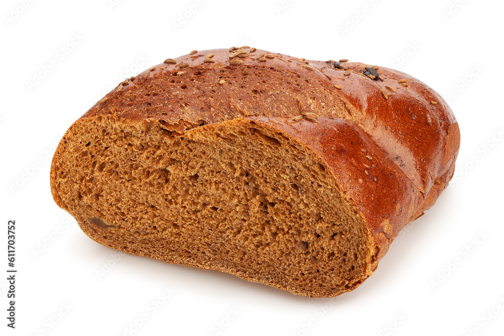 sliced brown bread path isolated on white sliced brown bread path isolated on white