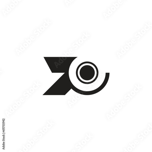 number 70 circle motion symbol vector
