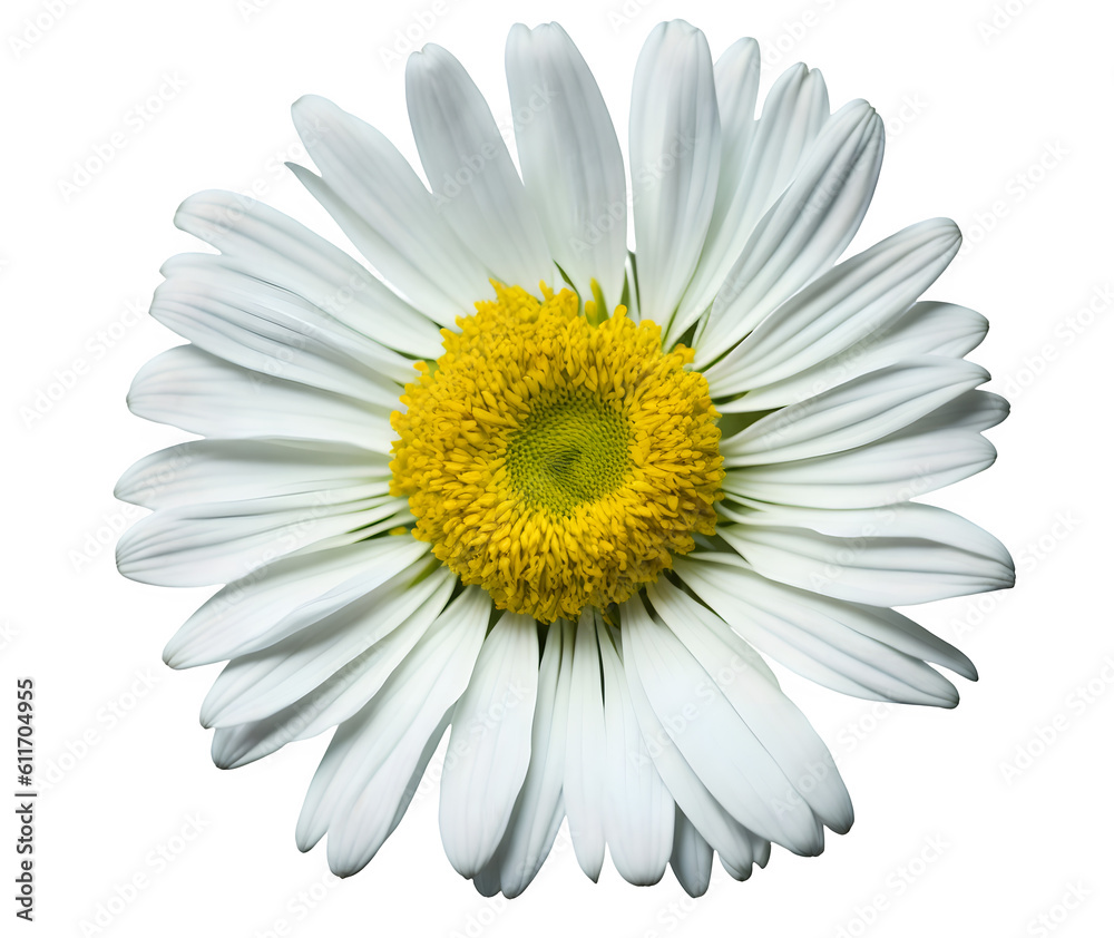 Isolated Chamomile Flower or White Daisy. PNG Transparency