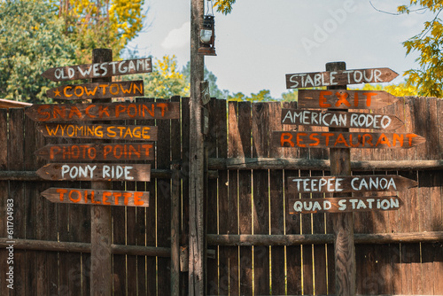 Farm in Italy. rural life. Voghera, Lombardy. Cowboyland Amusement park in Italy