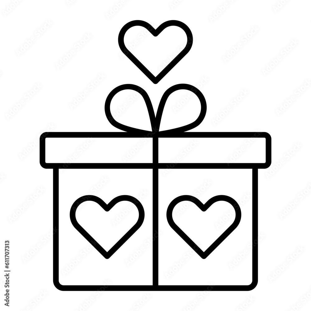 Gift Thin Line Icon Gift Thin Line Icon