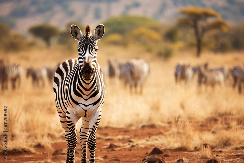 Obraz premium zebra in the savannah