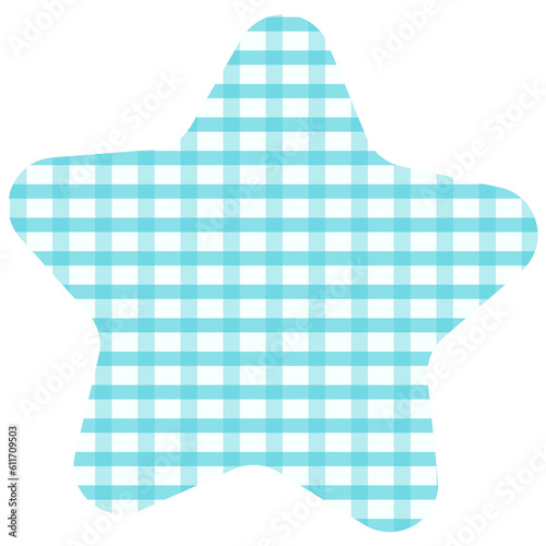 plaid pattern star with pastel color
