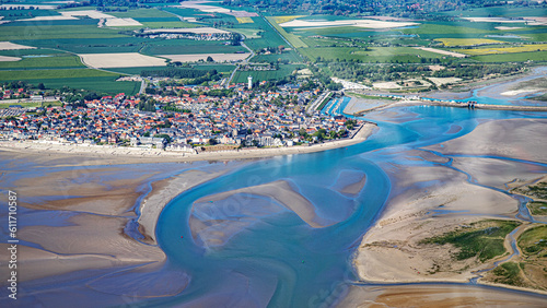 North of France and Bay of Somme in French Channel coastline