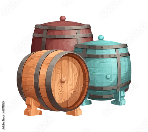 Wooden barrel holds aged whiskey for celebration