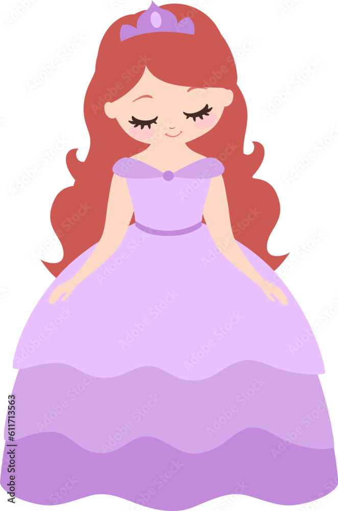 Little Princess, purple dress, red hair, under the sea, mermaid Little Princess, purple dress, red hair, under the sea, mermaid