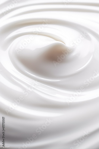 Skincare  cosmetics and beauty product  pure white cream lotion texture as abstract background  generative ai