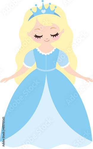 Little Princess  blue dress  blonde hair  magical  glass slipper