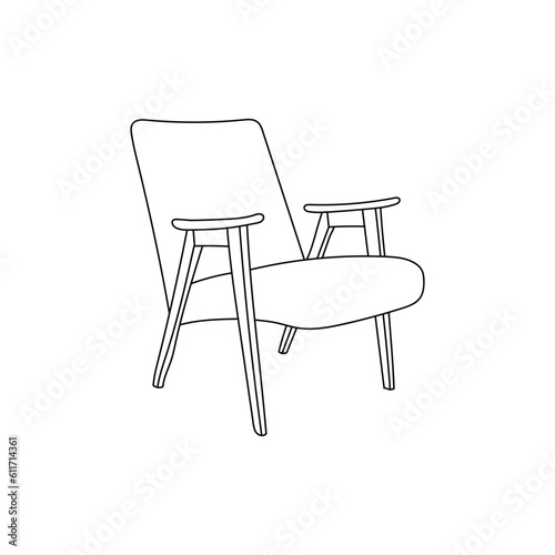 chair furniture logo design, logo illustration template, logo for your company