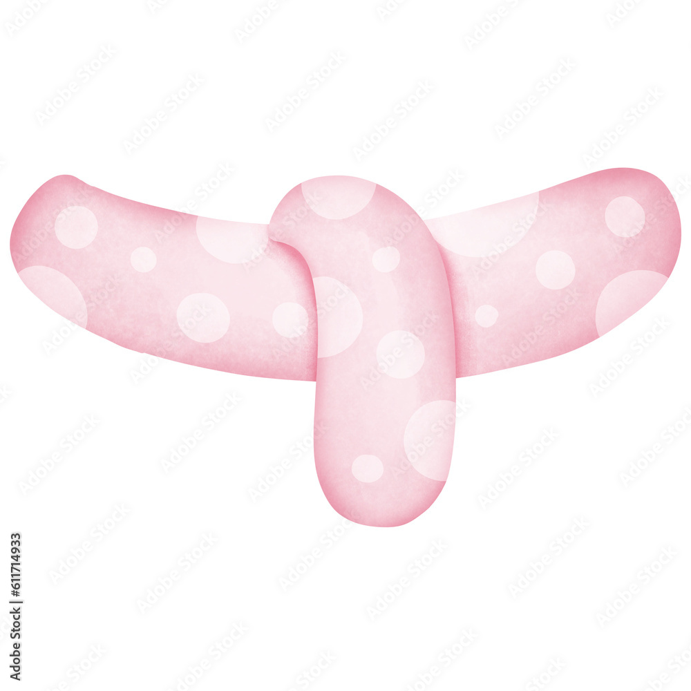 Single light pink sweet scarf illustration Single light pink sweet scarf illustration