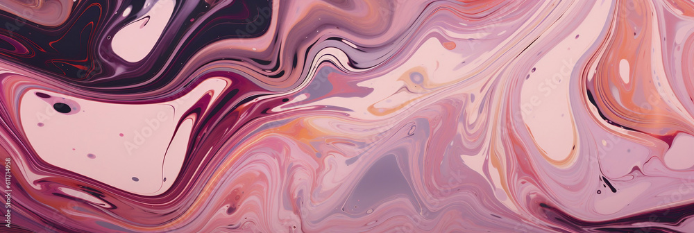 Contemporary Marbling Background, banner, generative AI
