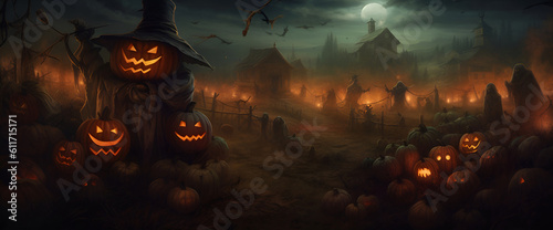 Special Halloween banner poster design for halloween festival and cover photo photo