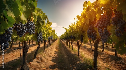California Vineyard, Generative AI Illustration