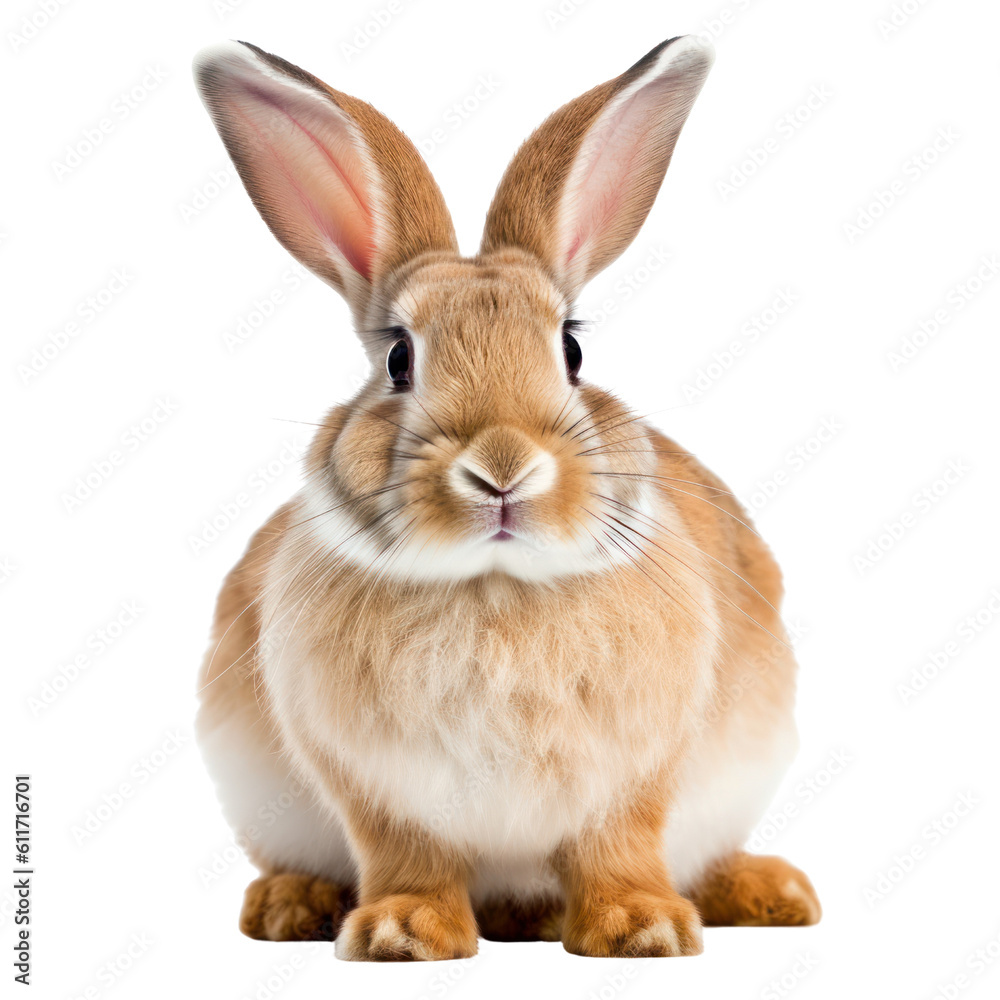 Obraz premium rabbit isolated on transparent background cutout