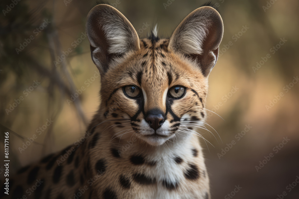 serval looking at the camera, beautiful background, sub-Saharan Africa, ai generated. serval looking at the camera, beautiful background, sub-Saharan Africa, ai generated.