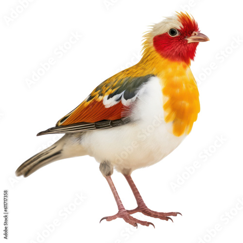 red crested cockatoo isolated on transparent background cutout