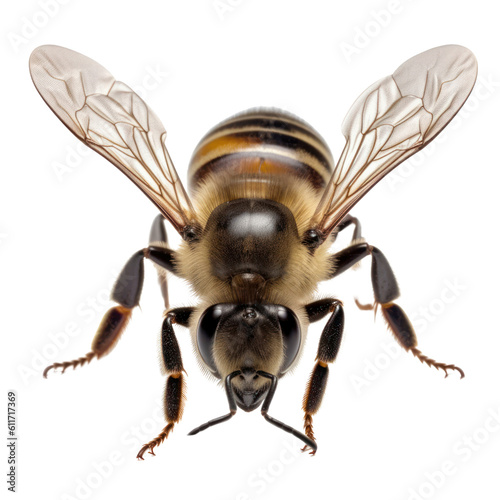 bee isolated on transparent background cutout