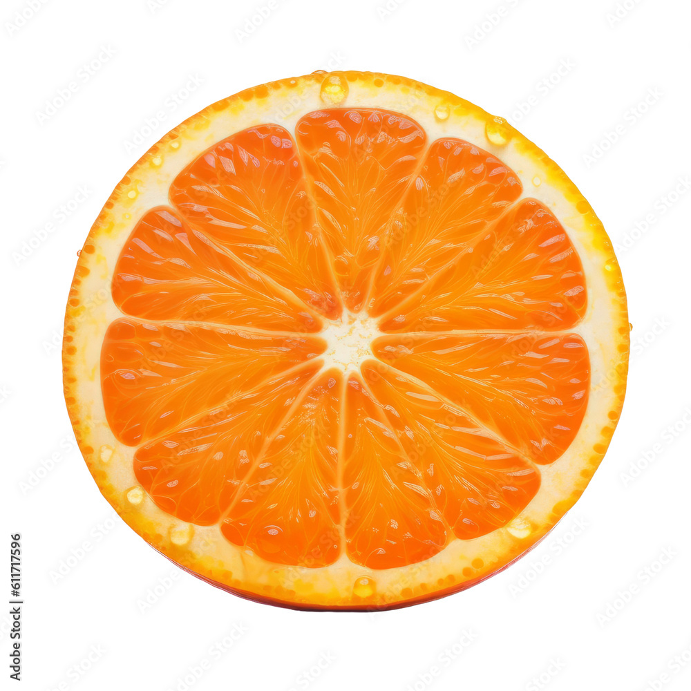 slice of orange isolated on transparent background cutout slice of orange isolated on transparent background cutout