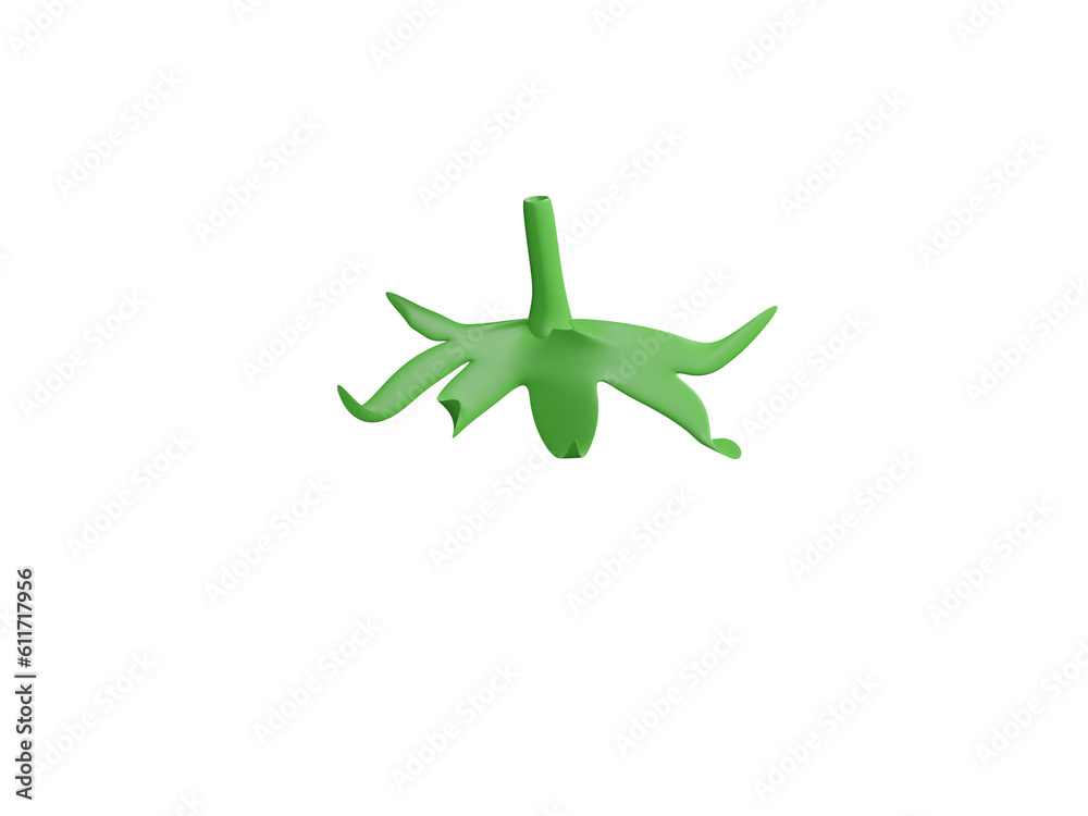 strawberry leaves, green plane isolated on white strawberry leaves, green plane isolated on white