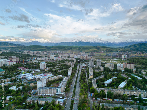Aerial view of Bishkek city Kyrgyzstan © Collab Media
