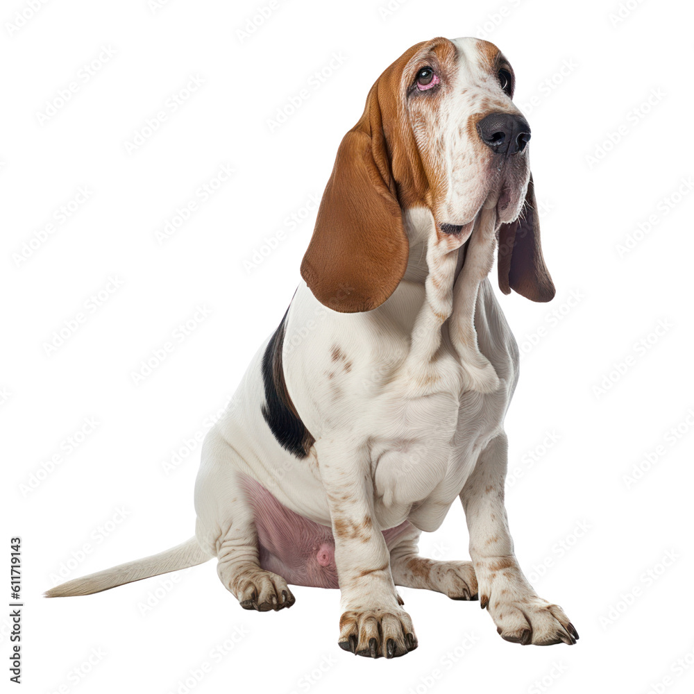beagle puppy isolated on transparent background cutout
