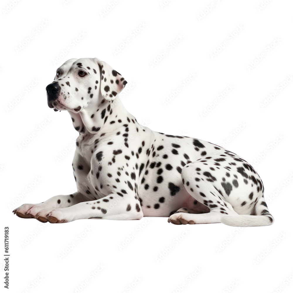 dalmatian puppy isolated on transparent background cutout