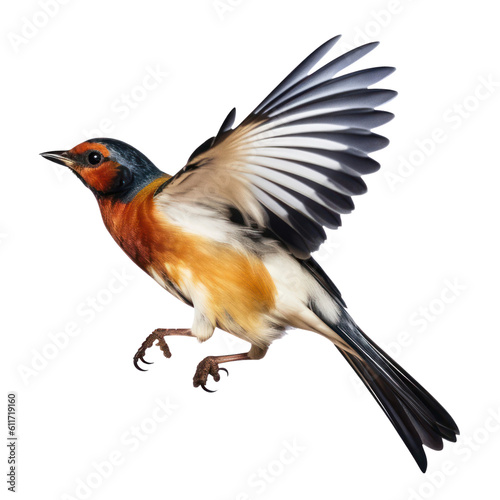 red winged blackbird isolated on transparent background cutout